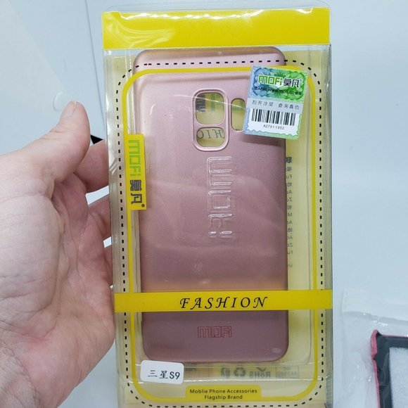 2 Hard Cell Phone Cases For Samsung Galaxy S9 Pink Faux Snake & Rose Gold NEW - Picture 4 of 7